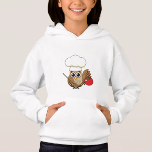 Camiseta Cartoon de Coruja Cozinhar