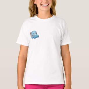 Camiseta Cartoon de Cubo de Gelo Derretendo com Febre para 