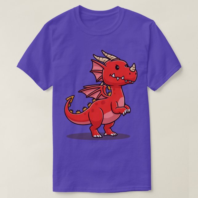 Camiseta Cartoon de Dragão Bonito (Frente do Design)