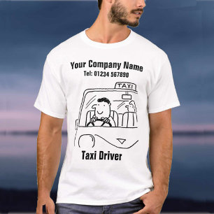 Camiseta Cartoon de Driver de Táxi