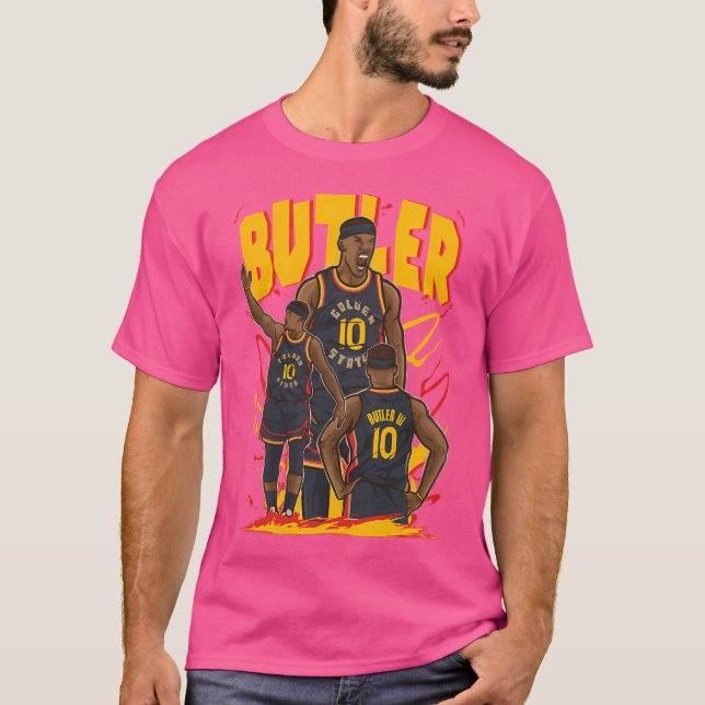 Camiseta Cartoon de Estado do Ouro Jimmy Butler (Frente)