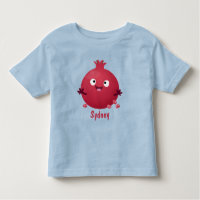 Cartoon de fruta de romã giro