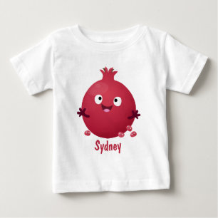 Camiseta Cartoon de fruta de romã giro