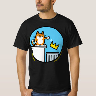Camiseta Cartoon de Gato Engraçado Protesto Sem Re