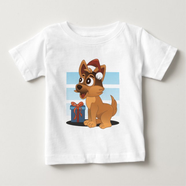 Camiseta Cartoon de German shepherd (Frente)