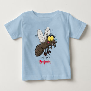 Camiseta Cartoon de insetos com mosca-da-espada