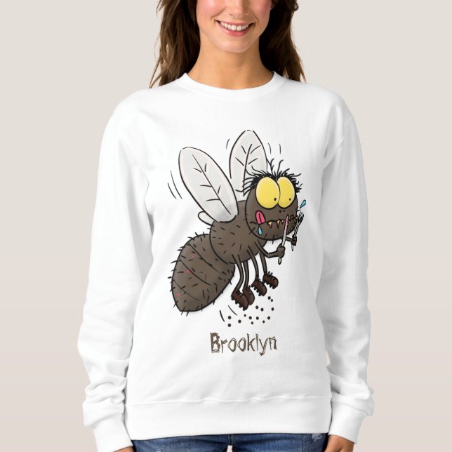Camiseta Cartoon de insetos com mosca espinhenta (Frente)