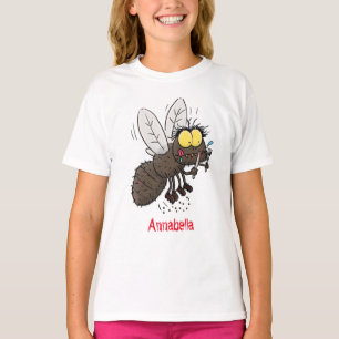 Camiseta Cartoon de insetos com mosca espinhenta