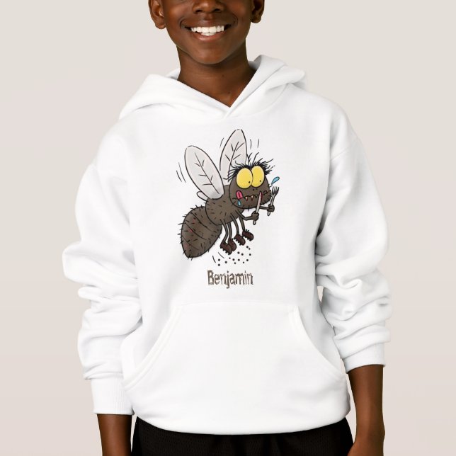 Camiseta Cartoon de insetos com mosca espinhenta (Frente)