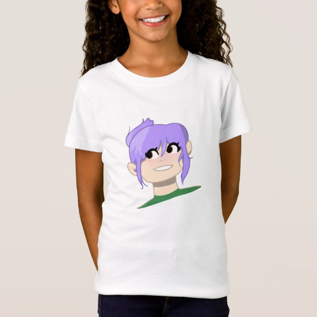 Camiseta Cartoon de Jovem Mulher (Frente)