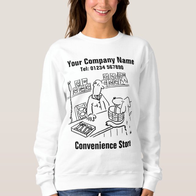 Camiseta Cartoon de loja de conveniência (Frente)