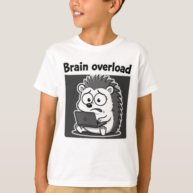 Camiseta Cartoon de meme de ouriço engraçado  (Frente)