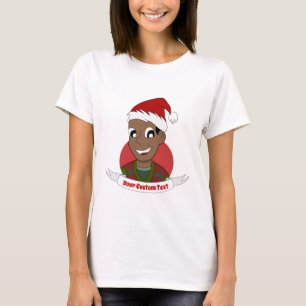 Camiseta Cartoon de Natal do homem Rindo