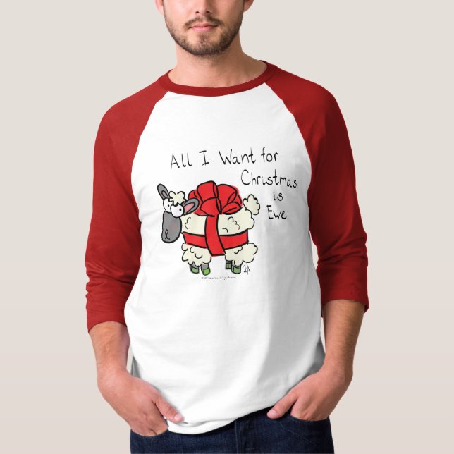 Camiseta Cartoon de Natal Engraçado Feriado (Frente)