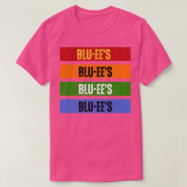 Camiseta Cartoon de pai Blues (Frente do Design)