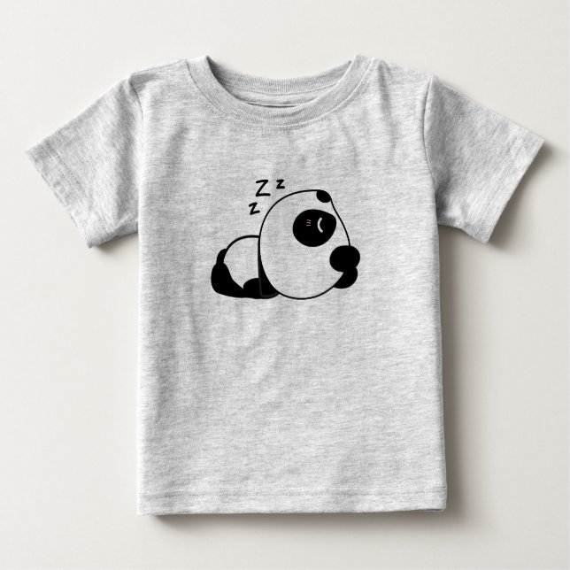 Camiseta Cartoon de Panda Cute Zzz (Frente)