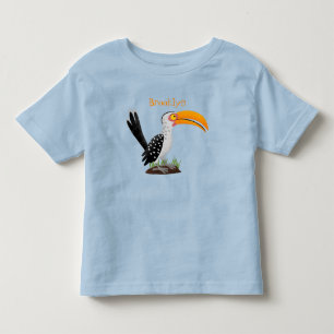 Camiseta Cartoon de pássaros-de-bico-amarelo engraçado