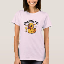 Cartoon de pata de borracha quacktasta Camisa-T-sa