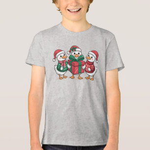 Camiseta Cartoon de Patos de Natal Bonitos Art-68105