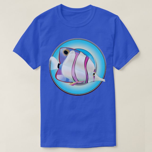 Camiseta Cartoon de peixe anjo (Frente do Design)