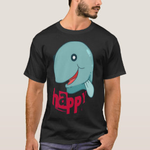 Camiseta Cartoon de peixe feliz.