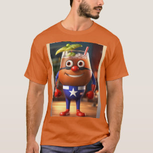 Camiseta Cartoon de personagem de coquetel do Super herói C