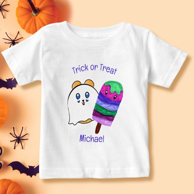 Camiseta Cartoon de picolé doce de Halloween para crianças (Criador carregado)