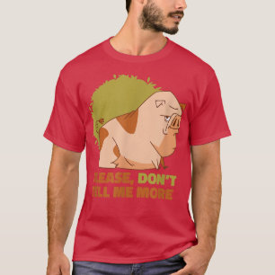Camiseta Cartoon de porco, por favor, não me conte mais par