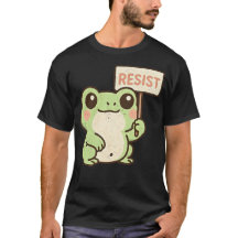 Cartoon de Protesto de Sapo Fofo Resista