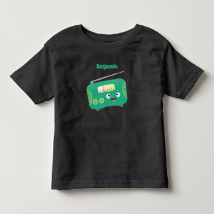 Camiseta Cartoon de rádio retrô engraçado e fofo 
