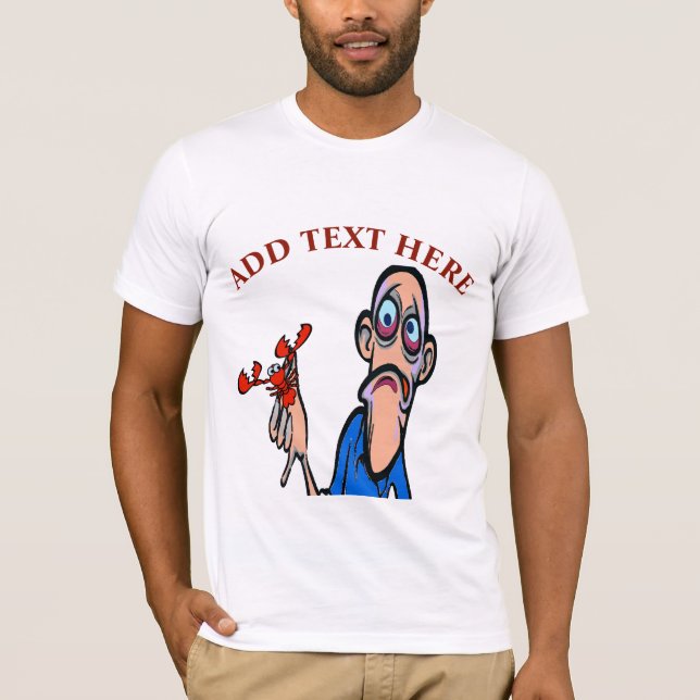 Camiseta Cartoon de Rastreio, adicionar texto Adulto (Frente)