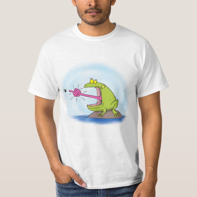 Camiseta Cartoon de sapo engraçado. (Frente)