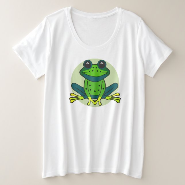 Camiseta Cartoon de Sapo Verde (Frente do Design)