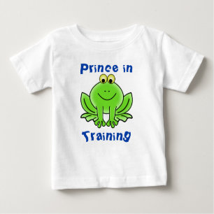 Camiseta Cartoon de Sapo Verde "Prince in Training"