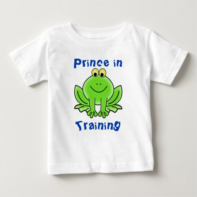 Camiseta Cartoon de Sapo Verde "Prince in Training" (Frente)