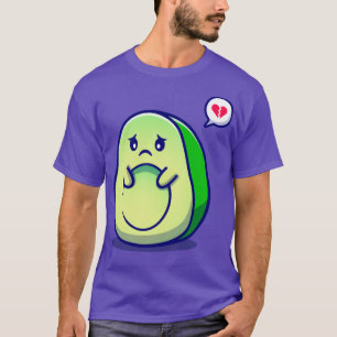 Camiseta Cartoon de Semente de Perder Feliz Avocado