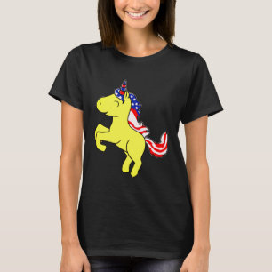 Camiseta Cartoon de Sinalizador Mane Patriótico Amarelo Uni