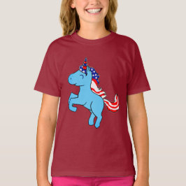 Camiseta Cartoon de Sinalizador Maneiro Azul do Unicorn Pat