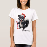 Cartoon de Skunk de Natal bonito