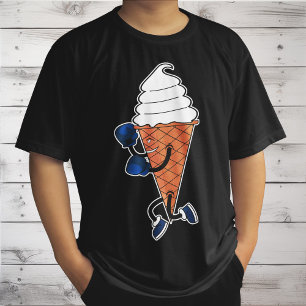 Camiseta Cartoon de Sorvete de Esporte Encantado Encantado