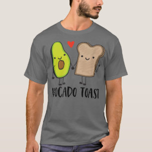 Camiseta Cartoon de Toast Cute do Avocado T
