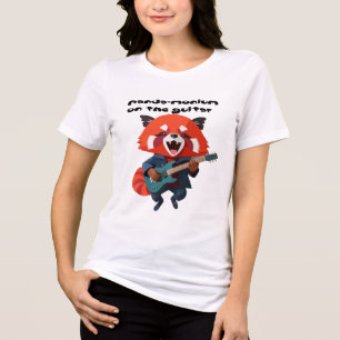 Camiseta Cartoon de Violão Vermelho
