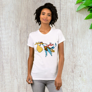 Camiseta Cartoon de vitrine voadora com óculos e conjunto d