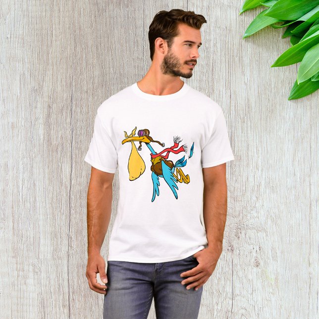 Camiseta Cartoon de vitrine voadora com óculos e conjunto d (Criador carregado)