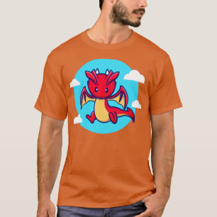 Camiseta Cartoon de Voo do Dragão