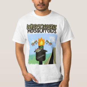 Camiseta Cartoon de Wisconsin Mosquitos - Camping de Tiki