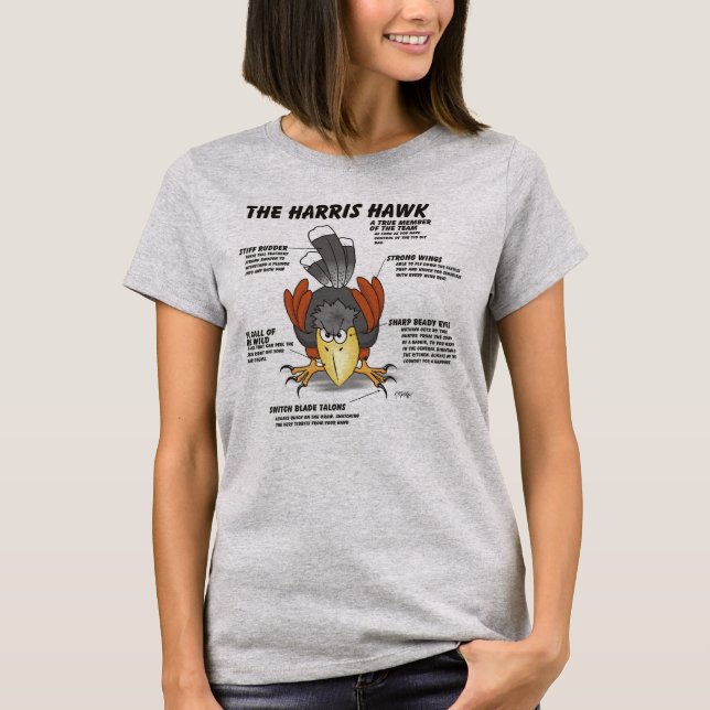Camiseta Cartoon do Falcão de Harris (Frente)
