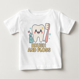Camiseta Cartoon dos dentes-cegos - Higiene dental do pince