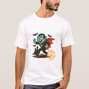 Camiseta Cartoon Dracula Vampiro - Aprovado pelo Halloween