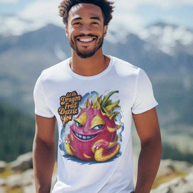 Camiseta Cartoon Dragon Fruta Beaming (Criador carregado)